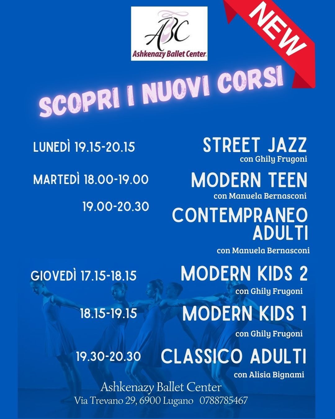 Annuncio originale della scuola: Nuova proposta : Corsi modern, contemporaneo e classico adulti!!!